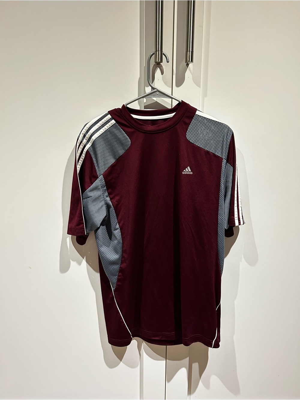 adidas Maroon and Gray Men's Athletic Jersey